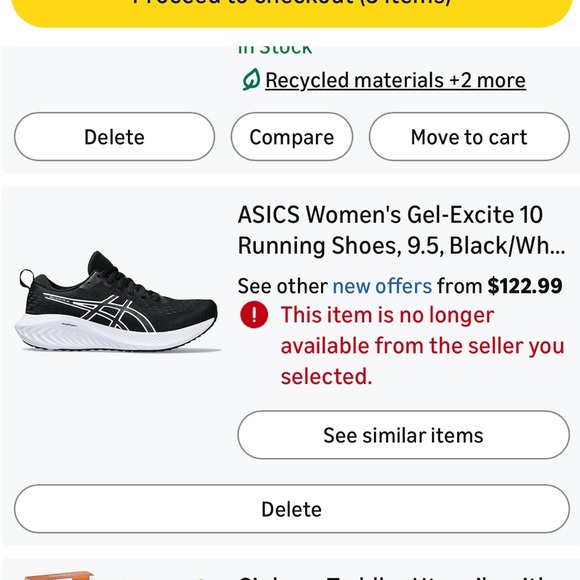 Asics Black and White Athletic Sneakers - Picture 10 of 10